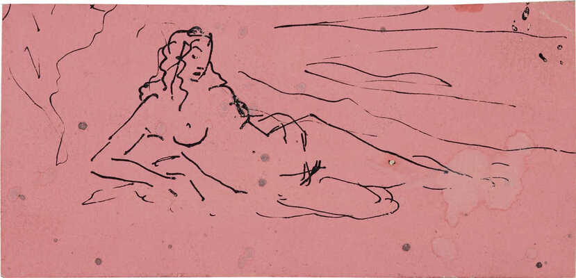 Бехтеев Владимир Георгиевич. Лот из 19 иллюстраций к роману Т. Готье «Девица Мопен» на 16 листах, на оборотной стороне наброски (для издательства Academia)